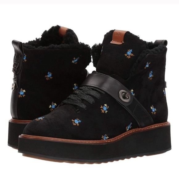 COACH Urban Hiker Boots Black Prairie Leather - Picture 8 of 8